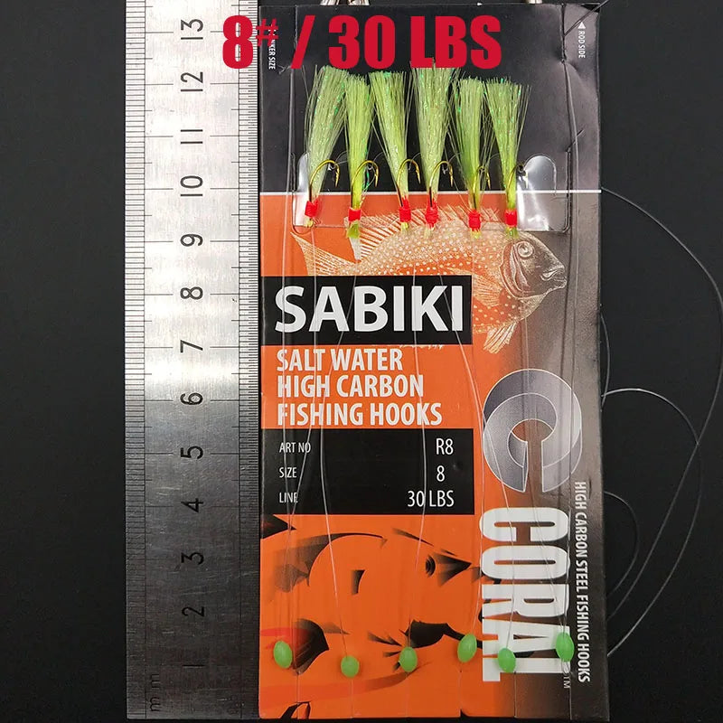 Lunker Sabiki lure flasher rig hook soft bait luminous eel glow dark mackerel fishing snapper mulloway flathead mullet shark