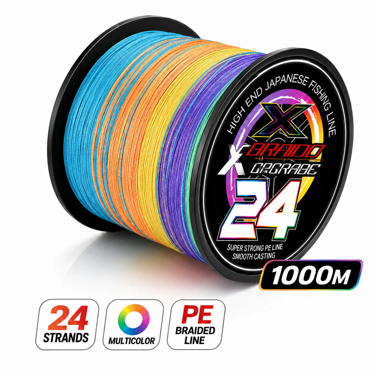 YGK G-SOUL PE Braided Fishingline HighStrength PE Braided Fishing Line 24 Strands Abrasion Resistant Smooth Casting Fishing Line