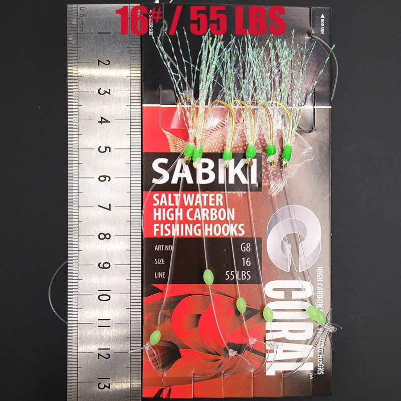 Lunker Sabiki lure flasher rig hook soft bait luminous eel glow dark mackerel fishing snapper mulloway flathead mullet shark