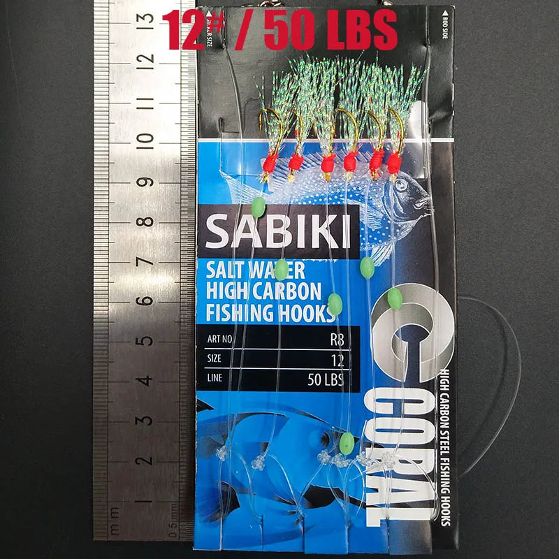 Lunker Sabiki lure flasher rig hook soft bait luminous eel glow dark mackerel fishing snapper mulloway flathead mullet shark
