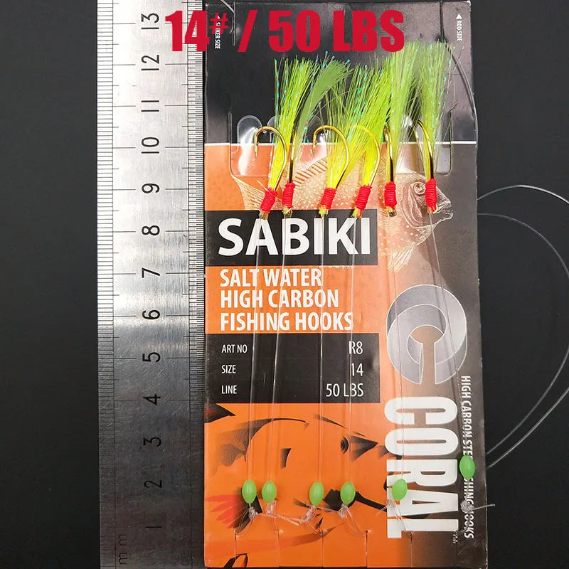 Lunker Sabiki lure flasher rig hook soft bait luminous eel glow dark mackerel fishing snapper mulloway flathead mullet shark