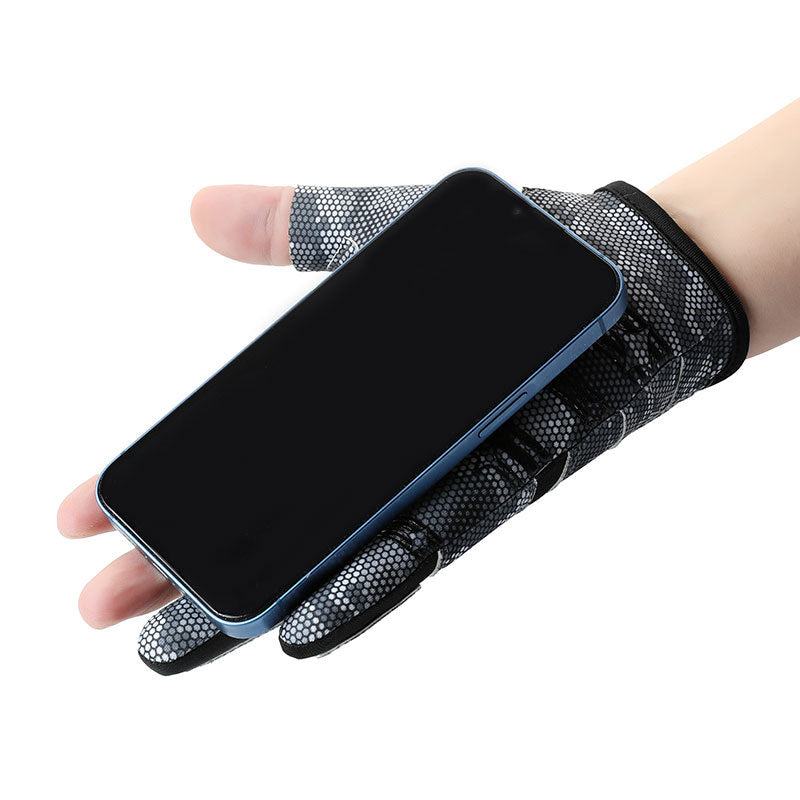 New Spring and Autumn Gloves Non-slip Sun Protection UV Protection Fishing Three-finger Breathable Cool Ice Silk Non-slip Fishing Gloves