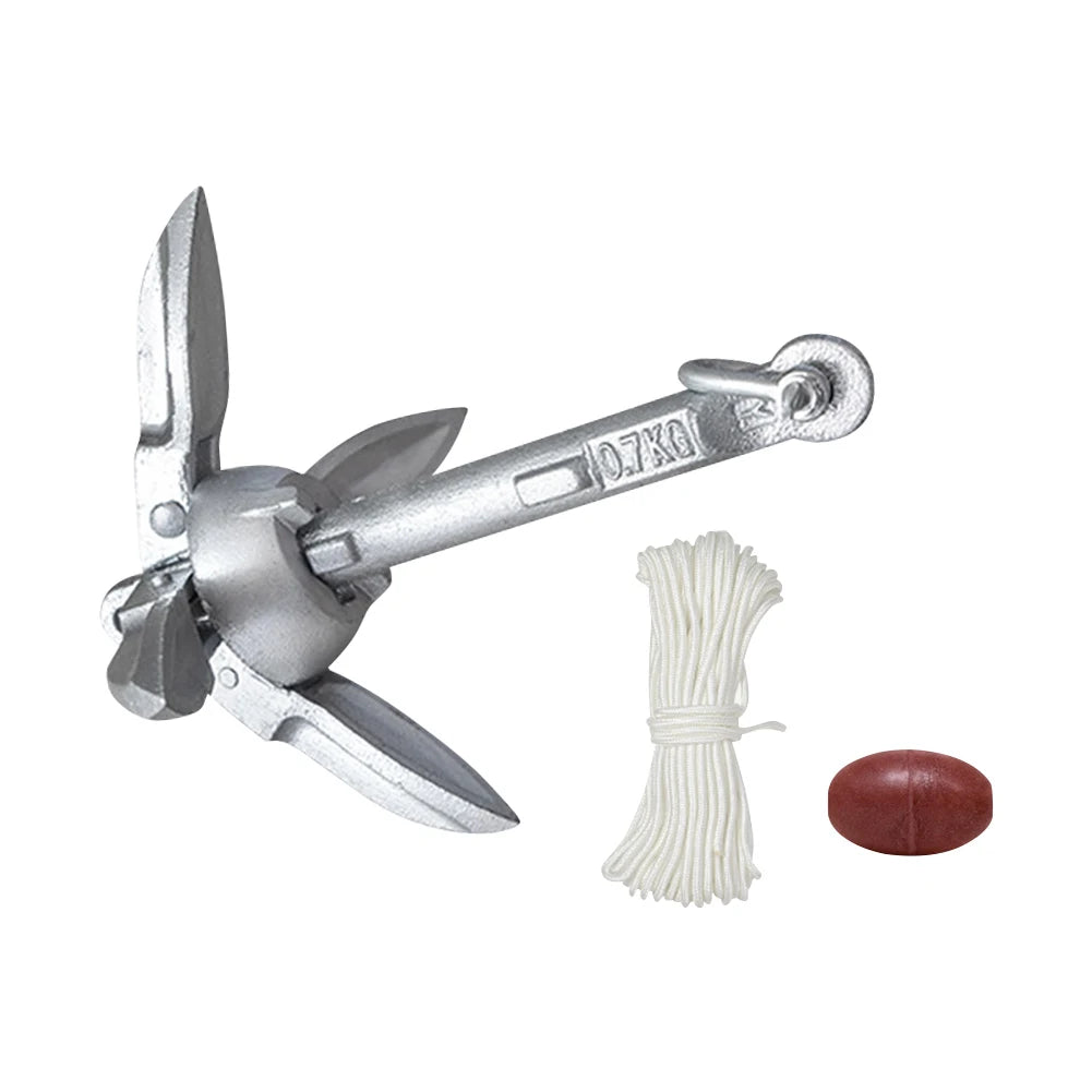 0.7KG 1.5KG Grapnel Anchor with 65ft Marine Rope and Buoy Boat Anchor Kayak Anchor for Kayaks Canoes Paddle Boards Boat Access