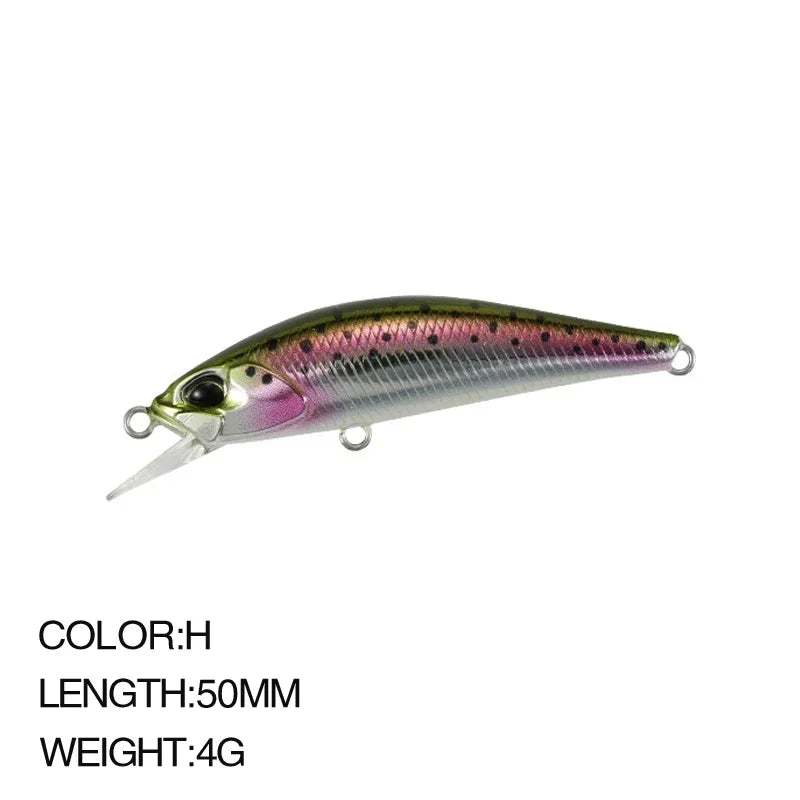 Minnow Fishing Lures Jerkbaits 50mm 4g Trout Lure Bass Mini Sinking Minnow Pesca Spearhead Ryuki River Bait Lure