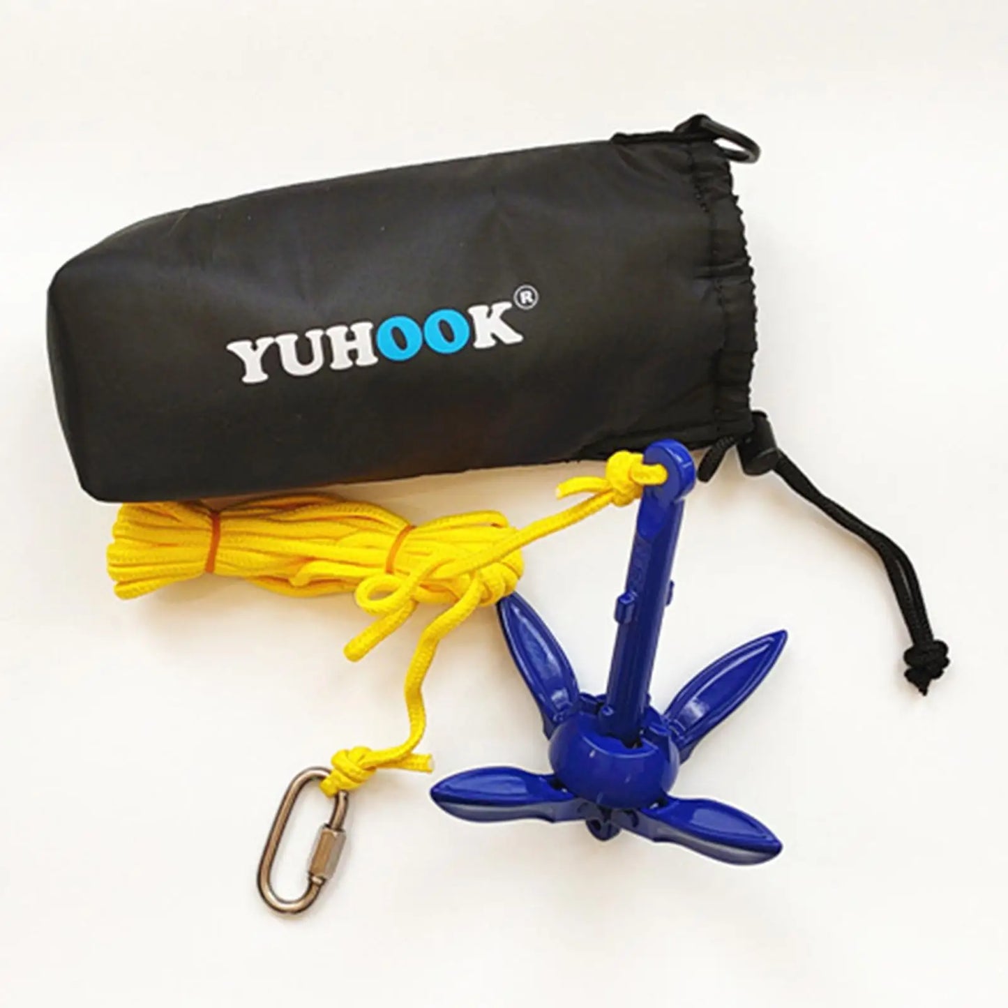 Kayak Anchor Kit with 16 ft Rope Fit for Paddle Boards Jet Ski Marine
