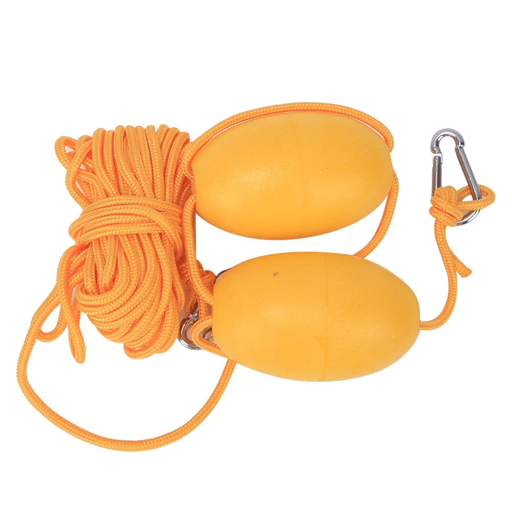 27.89ft Kayak Boat Leash Rope with Buoy Floating Ball Stainless Steel Hook for Fishing Drift Anchors System