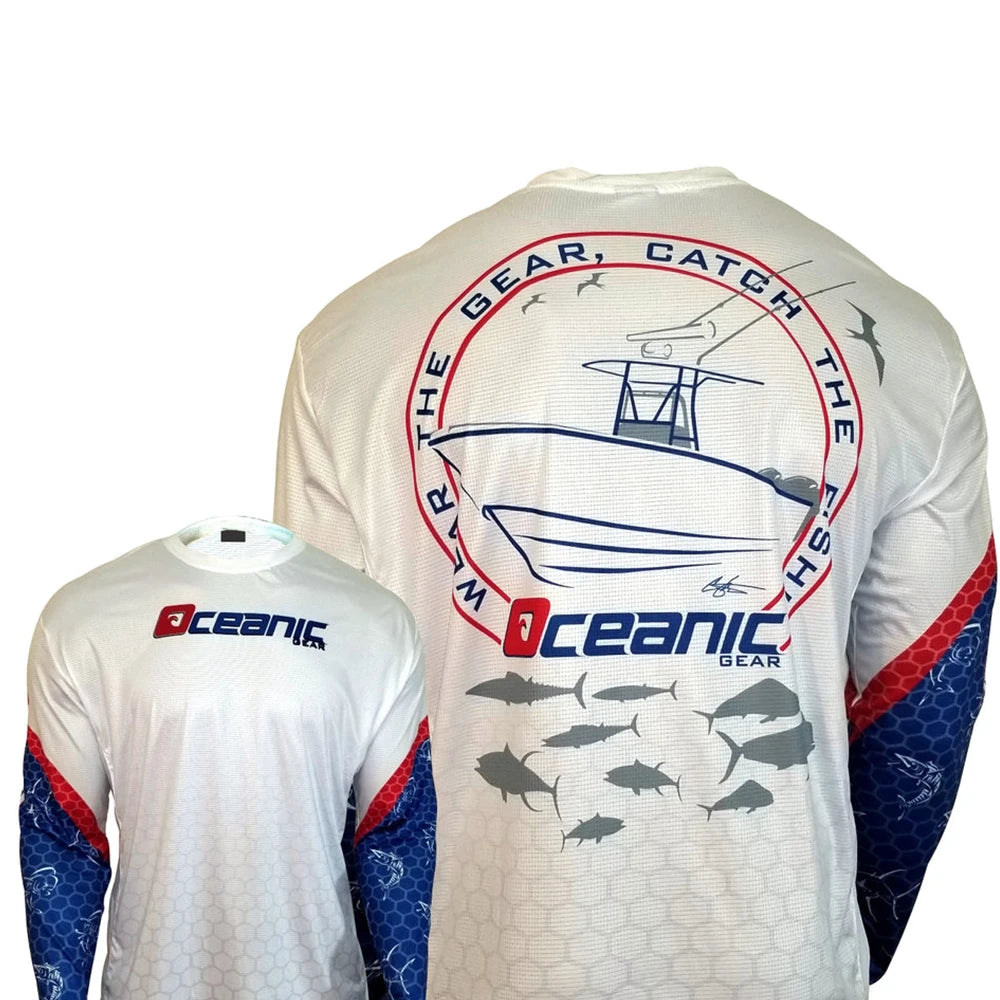 Fishing Tops Wear Sports Clothing Mens Crewneck Shirt Print Fishing Long Sleeve Uv Protection Shirt HOODY PRINT Camisa De Pesca