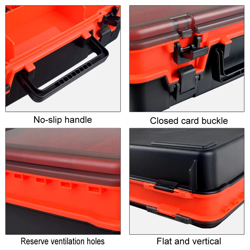High-capacity Thickening Double Layer Fishing Tackle Box Lure Plastic Storage Organizer Hook Tool Case Sea Accessories Boxes