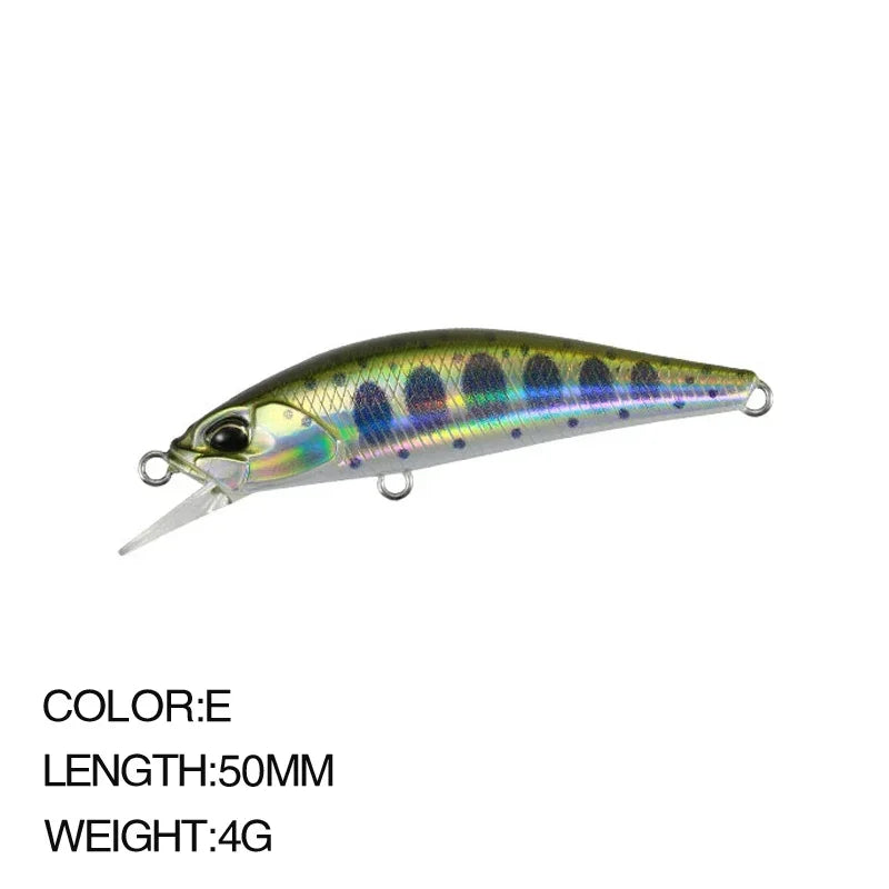 Minnow Fishing Lures Jerkbaits 50mm 4g Trout Lure Bass Mini Sinking Minnow Pesca Spearhead Ryuki River Bait Lure