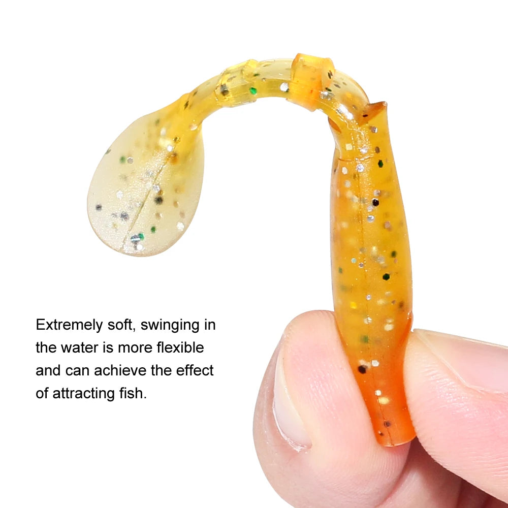 Fishing Lures 20pcs Plastic Soft Lure Jigging Swimbait Artificial Wobbler Silicone Bait Worm Crankbaits Sea Fishing for Pike