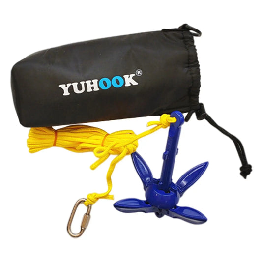 Kayak Anchor Kit with 16 ft Rope Fit for Paddle Boards Jet Ski Marine