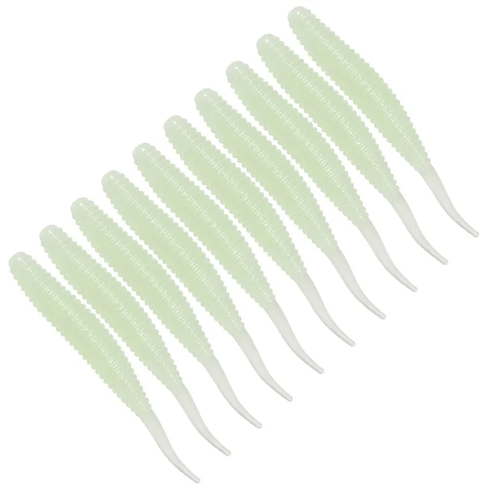Silicone Soft Bait Fishing Lure Ribbed Worm Needle Tail Swimbait Artificial Rubber Lures for Saltwater Freshwater 9cm 5g
