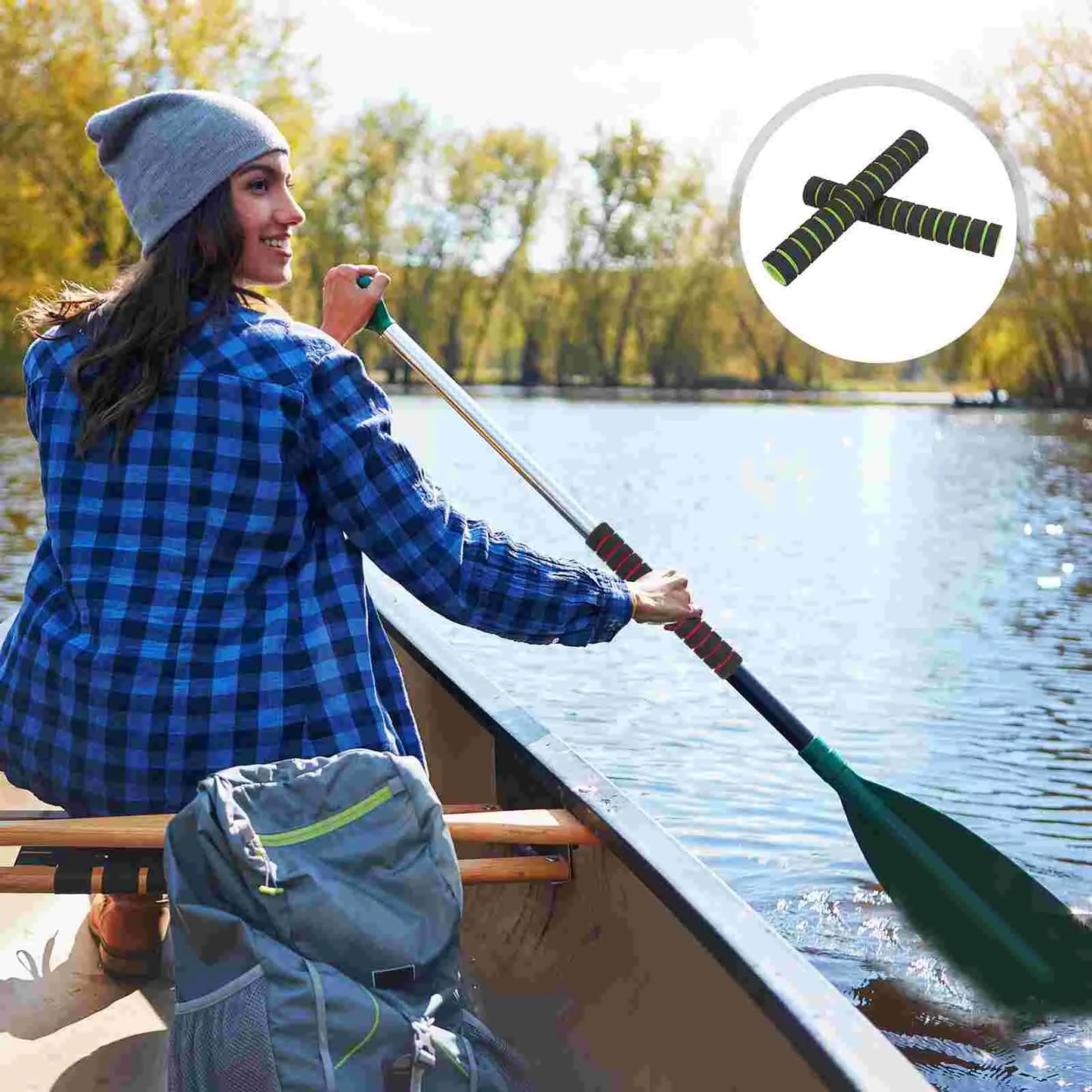 Kayak Paddle Grips Boat Paddle Protective Cover Sponge Hand Protector Non Skid Canoe Accessories Water Sports Gear Paddle Rod