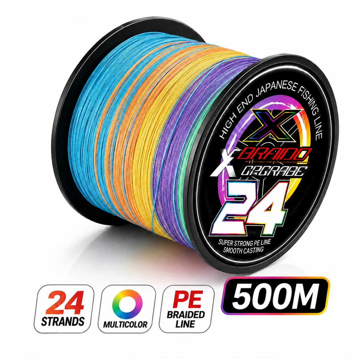 YGK G-SOUL PE Braided Fishingline HighStrength PE Braided Fishing Line 24 Strands Abrasion Resistant Smooth Casting Fishing Line