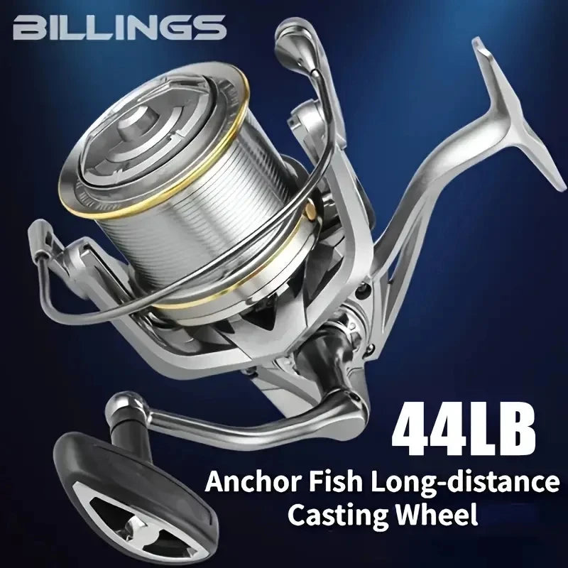 BILLINGS Spinning Reel NGK 8000 9000 10000 12000 14000 Reels 20KG Max Drag 4.8:1 Gear Ratio Stainless Steel Bearing Long Casting Fishing Reels for Saltwater Freshwater Grouper Sea Bass Big Game Fishing