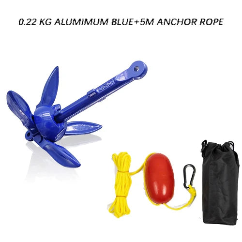 Marine Kayak Anchor Kits Folding Anchor Accessories For Fishing Kayaks, Canoe, Jet Ski, SUP Paddle Board And Small Boats