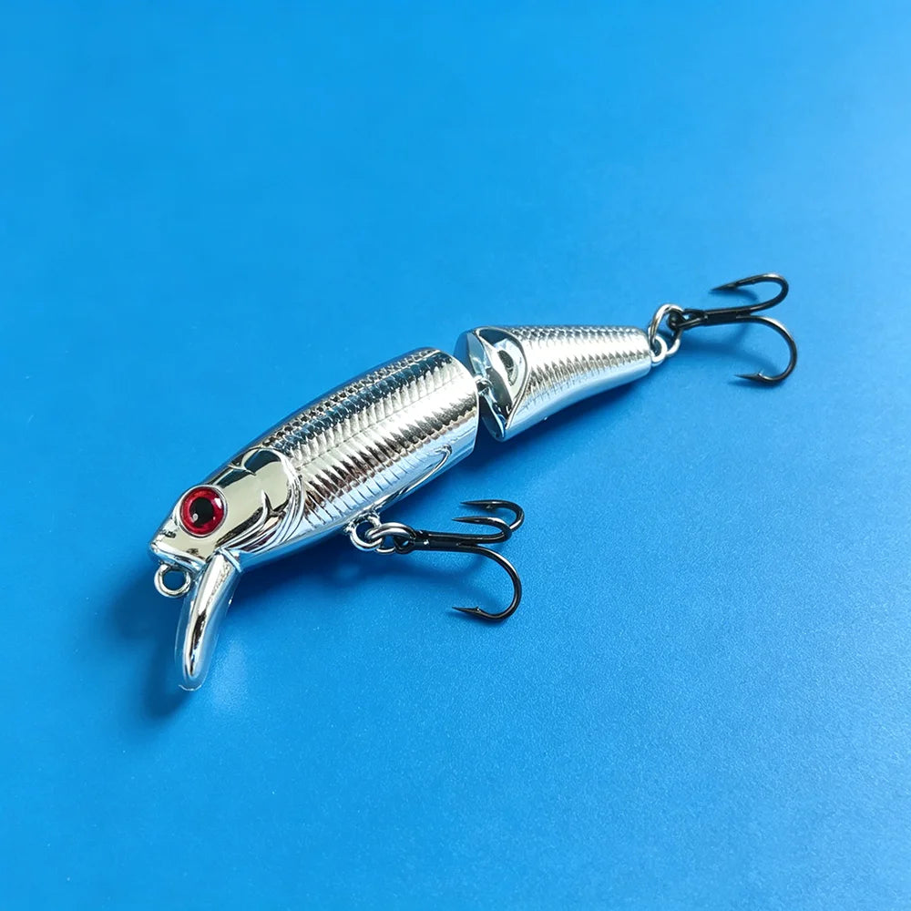 Testar Two Joint 60mm 3.8g Sinking Swimbait Minnow Wobblers Artificial Hard Bait for Pike Bass Trout Fishing Lures