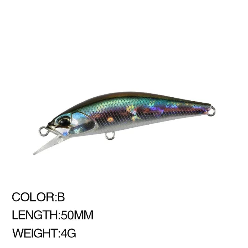 Minnow Fishing Lures Jerkbaits 50mm 4g Trout Lure Bass Mini Sinking Minnow Pesca Spearhead Ryuki River Bait Lure