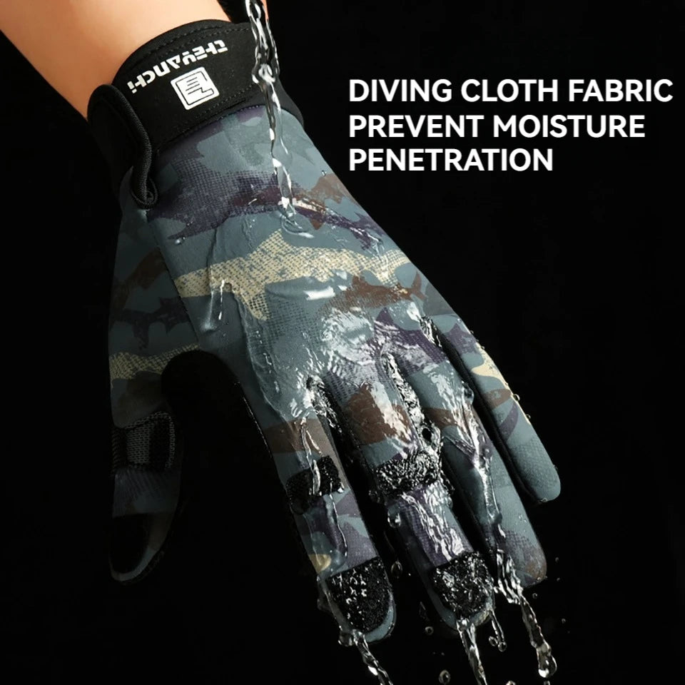 GTUBIKE Fishing Gloves 3 Cut Fingers Warm Cold Weather Suitable for Men and Women Ice Fishing Fly Fishing Motorcycle Cycling