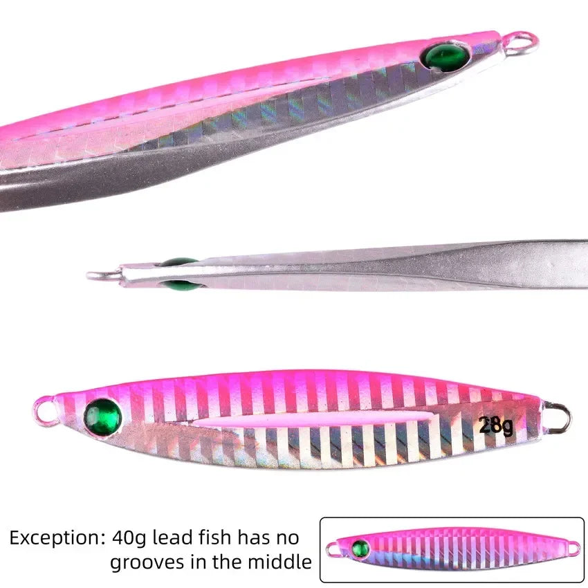 5pcs Metal Jig Fishing Lure Weights 7g-40g Trolling Hard Bait Bass Fishing Bait Tackle Trout Jigging Lure Jigs Saltwater Lures