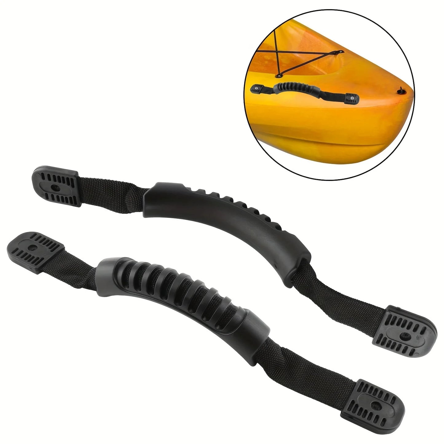 2 Pack Kayak Handles, Side Mount Kayak Handles with Plastic Buckles for Kayak Paddles, Canoes and Lifetime Kayaks