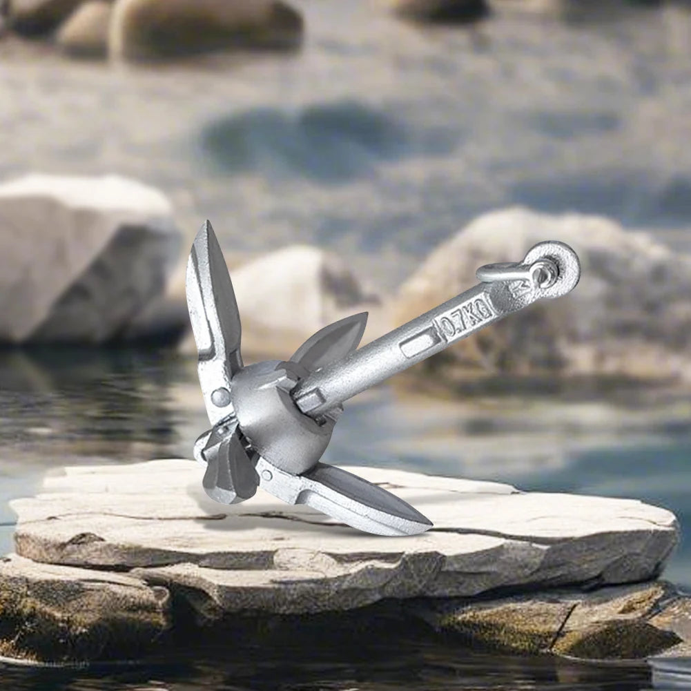 0.7/1.5KG Grapnel Anchor With 65ft Marine Rope And Buoy Foldable Kayak Anchor Boat Anchor For Kayak Canoe Paddle Board Accessory