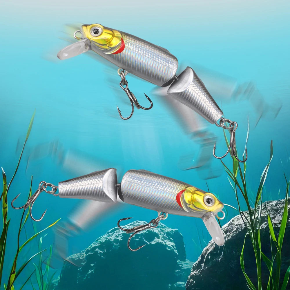 Testar Two Joint 60mm 3.8g Sinking Swimbait Minnow Wobblers Artificial Hard Bait for Pike Bass Trout Fishing Lures