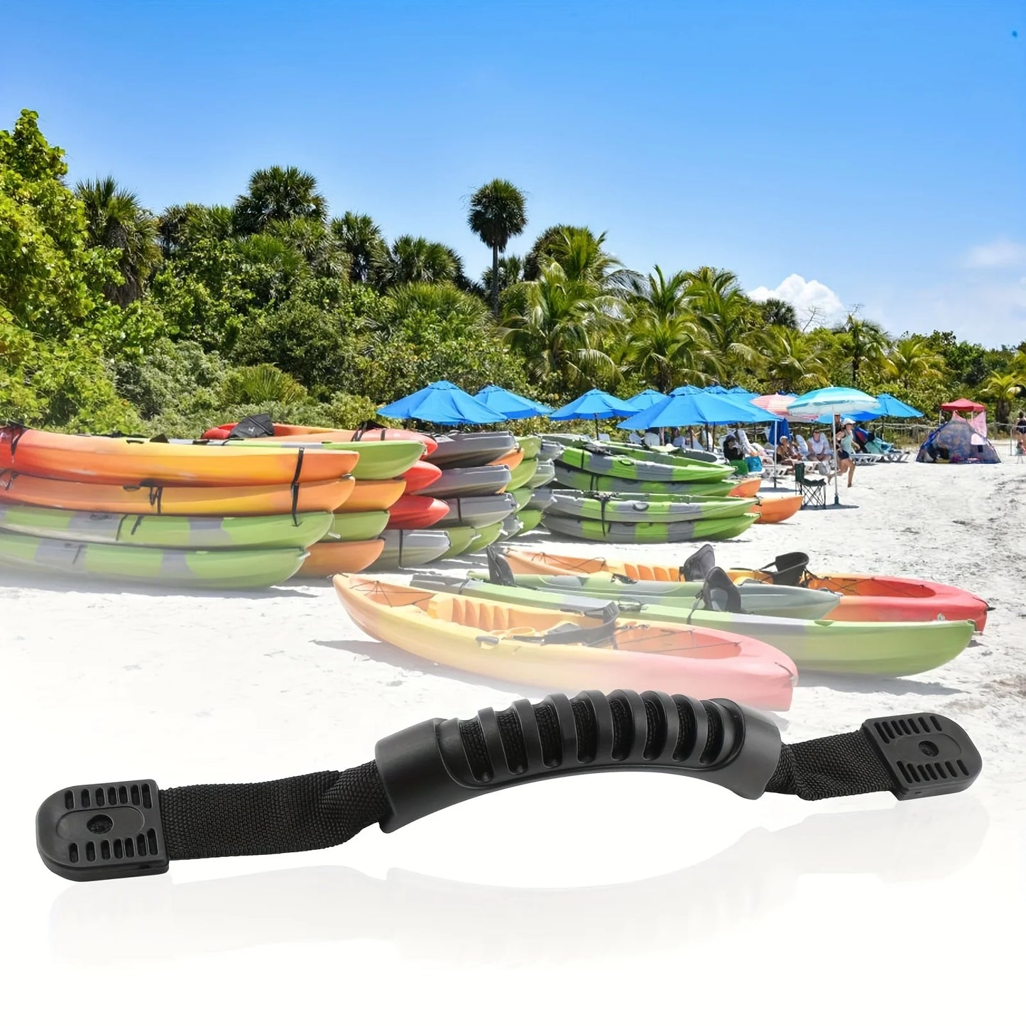 2 Pack Kayak Handles, Side Mount Kayak Handles with Plastic Buckles for Kayak Paddles, Canoes and Lifetime Kayaks