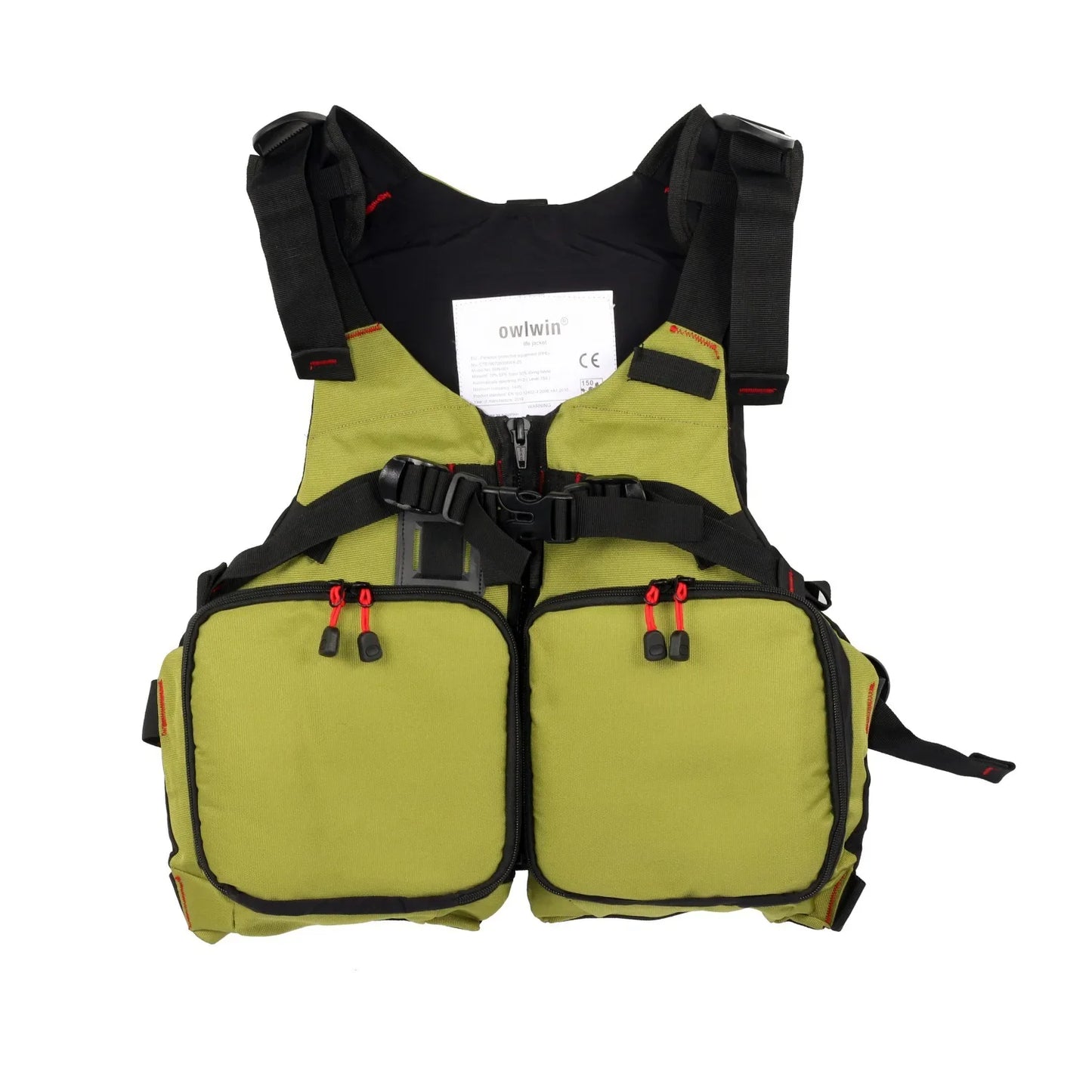 Professional Fishing Vest Kayak Life Jacket Lightweight Adjustable Fishing Vest with Whistle Mesh Breathable Multiple Pockets
