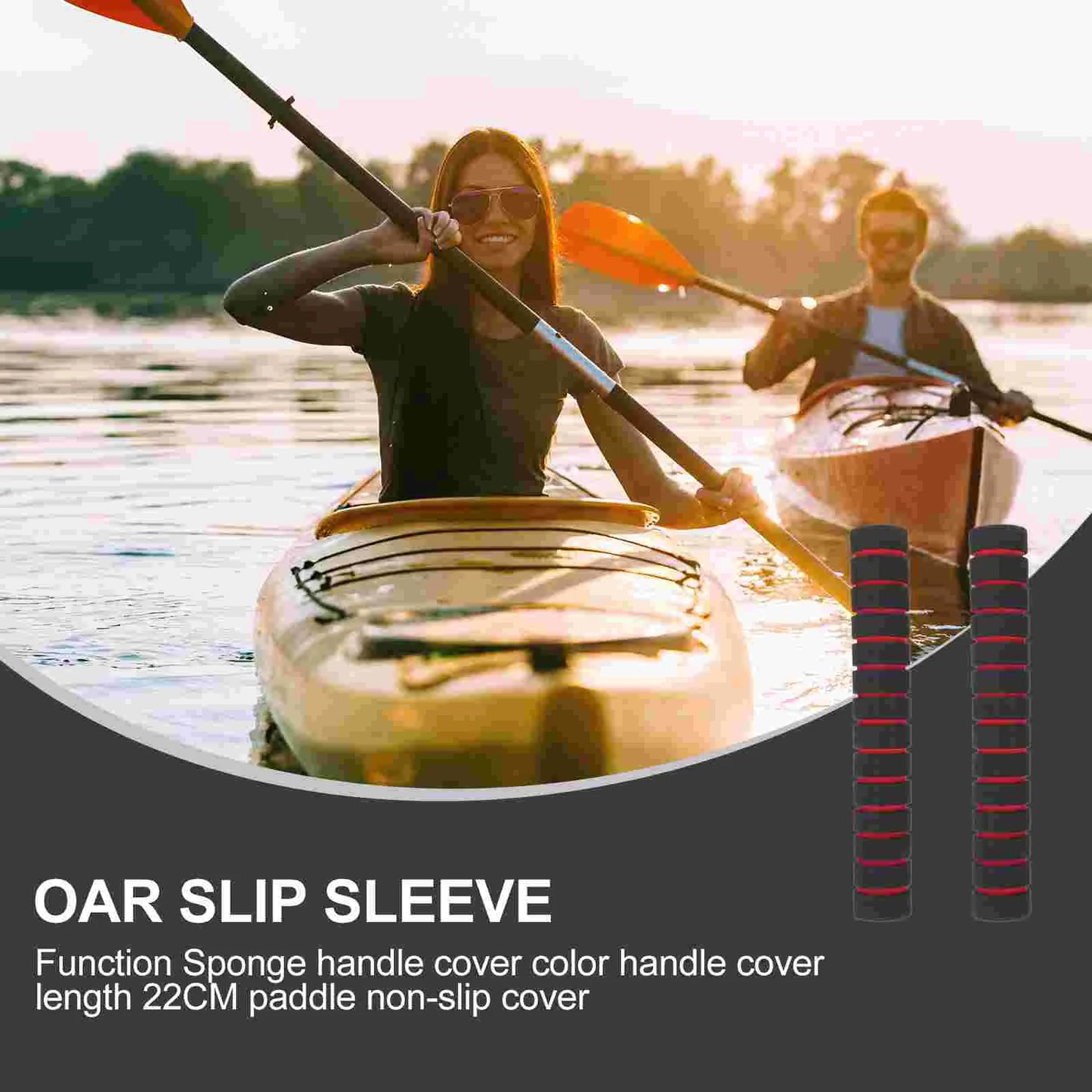 Kayak Paddle Grips Boat Paddle Protective Cover Sponge Hand Protector Non Skid Canoe Accessories Water Sports Gear Paddle Rod