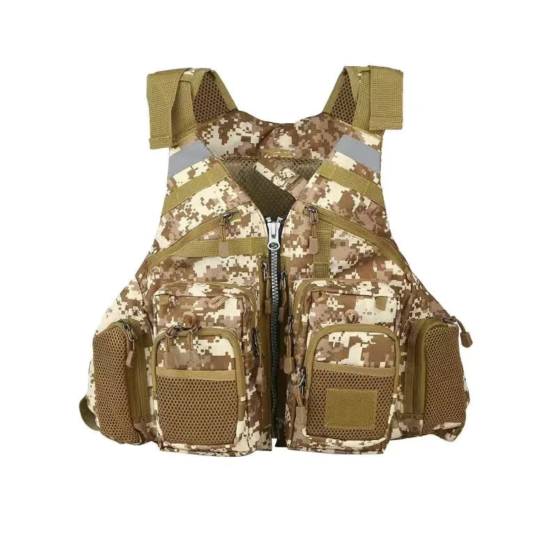 Detachable Buoyancy Fishing Vest Multi Pocket Breathable For Sea Kayak Lure Rock Fishing Fishing Life Vest