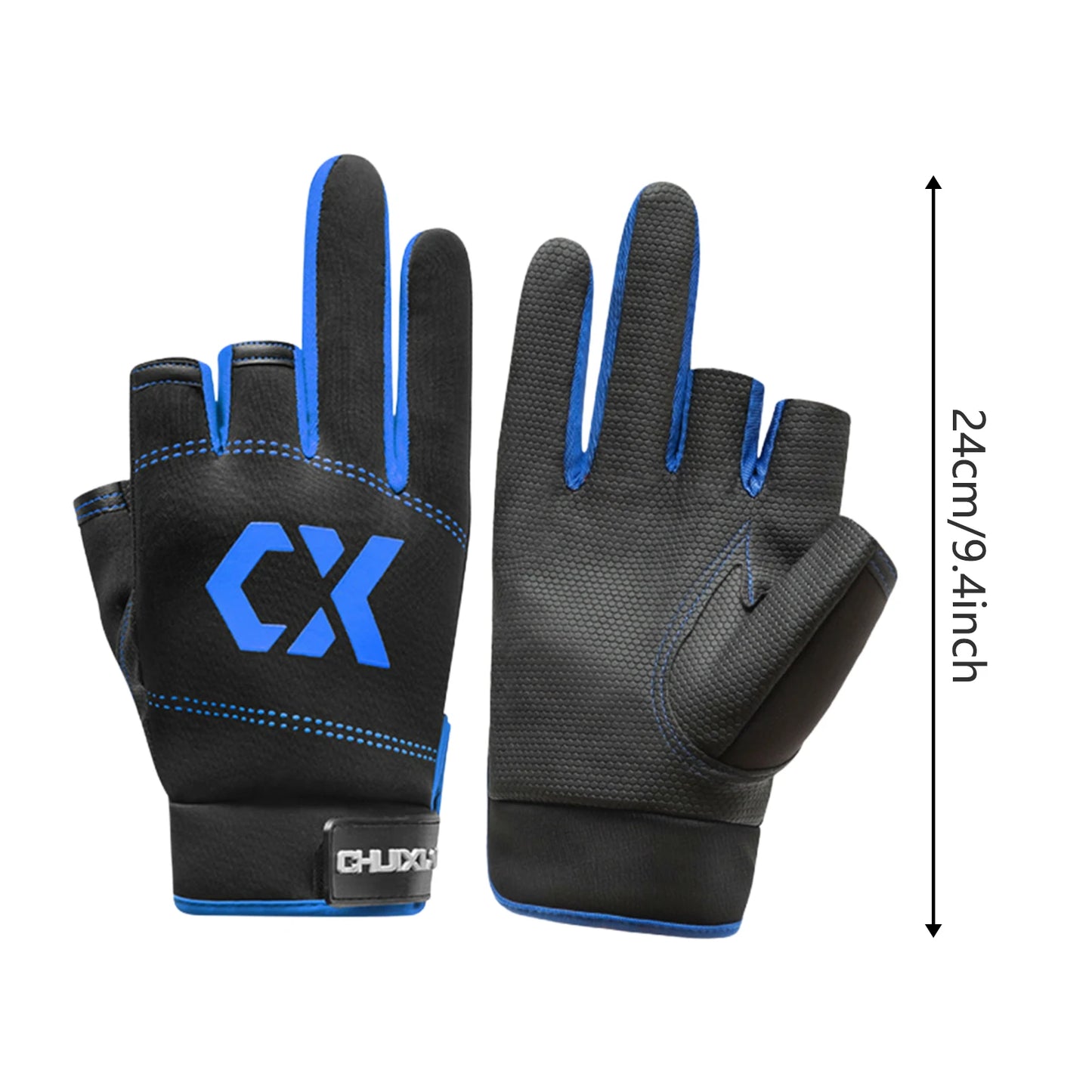Fishing Gloves For Men Summer Ultralight Sun Protection Waterproof Anti Slip Three Finger Touch Screen Design For Bass Fly Sea