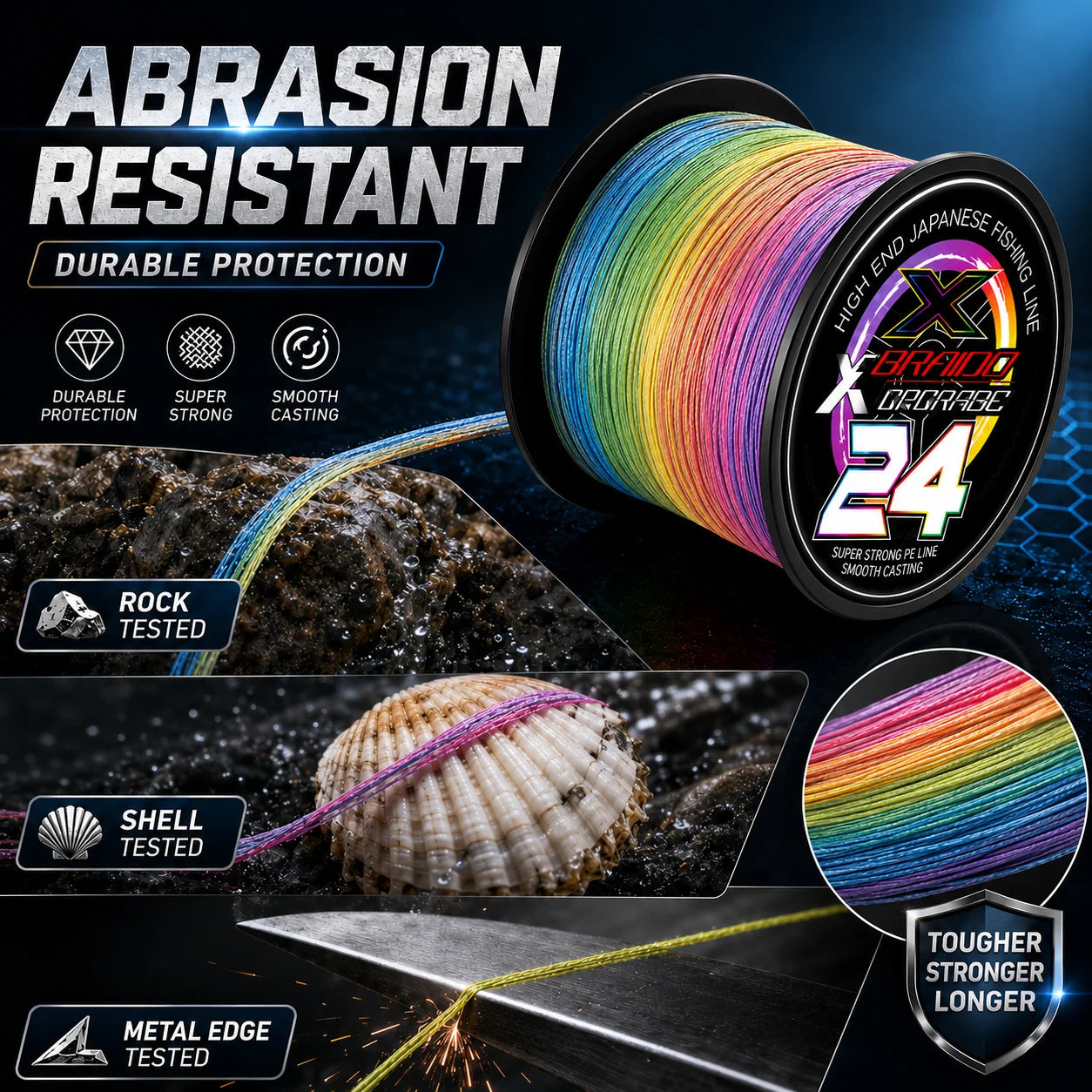 YGK G-SOUL PE Braided Fishingline HighStrength PE Braided Fishing Line 24 Strands Abrasion Resistant Smooth Casting Fishing Line