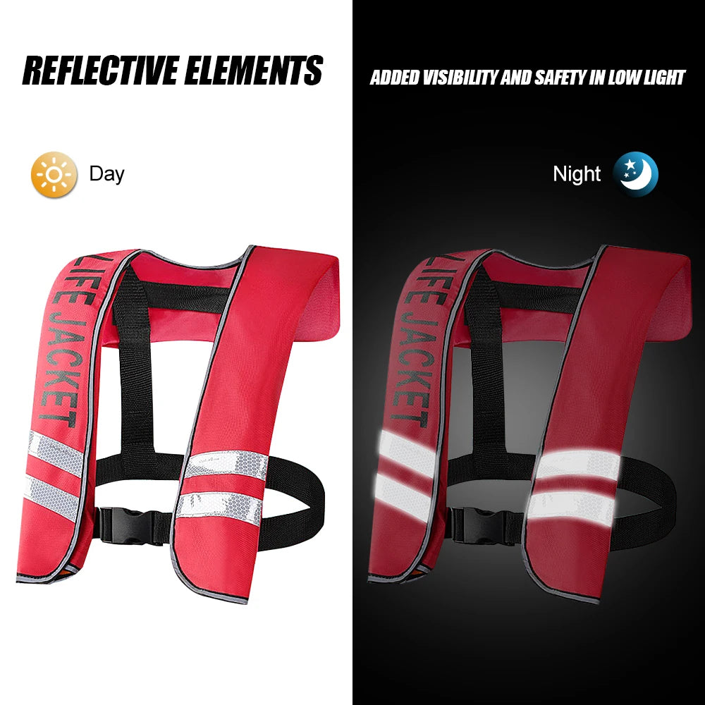 Auto Inflatable Adults Life Jacket Life Vest Safety Float Suit for Water Sports Kayak Fishing Surfing Canoeing Survival Jacket