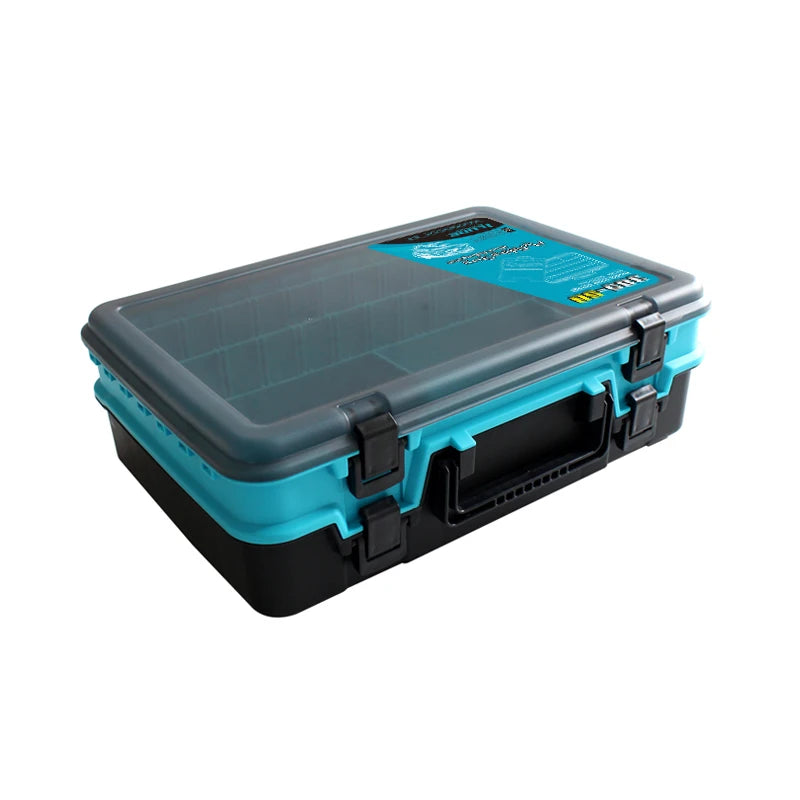 High-capacity Thickening Double Layer Fishing Tackle Box Lure Plastic Storage Organizer Hook Tool Case Sea Accessories Boxes