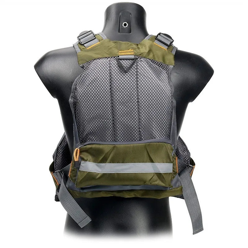 Detachable Buoyancy Fishing Vest Multi Pocket Breathable For Sea Kayak Lure Rock Fishing Fishing Life Vest