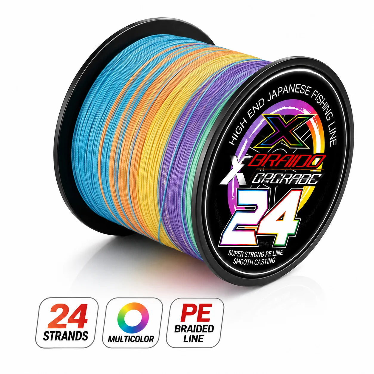 YGK G-SOUL PE Braided Fishingline HighStrength PE Braided Fishing Line 24 Strands Abrasion Resistant Smooth Casting Fishing Line