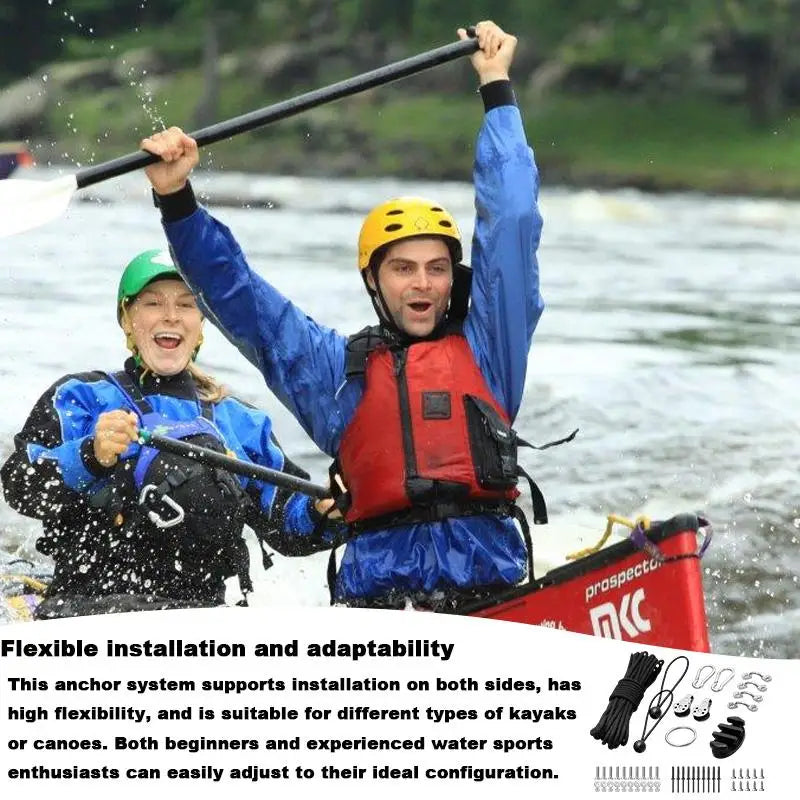 Kayak AnchorTrolley Kit AnchorSystem For Kayak Canoes Boat Kayak Hardware Eyes Wellnuts Screws Kayak Accessories For Kayak