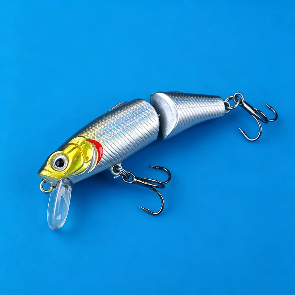 Testar Two Joint 60mm 3.8g Sinking Swimbait Minnow Wobblers Artificial Hard Bait for Pike Bass Trout Fishing Lures