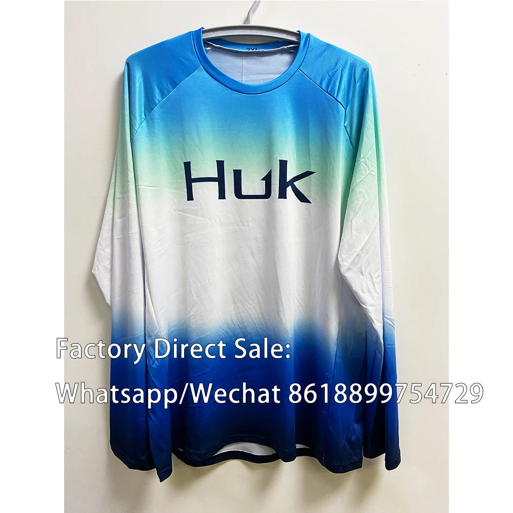 Fishing Tops Wear Sports Clothing Mens Crewneck Shirt Print Fishing Long Sleeve Uv Protection Shirt HOODY PRINT Camisa De Pesca