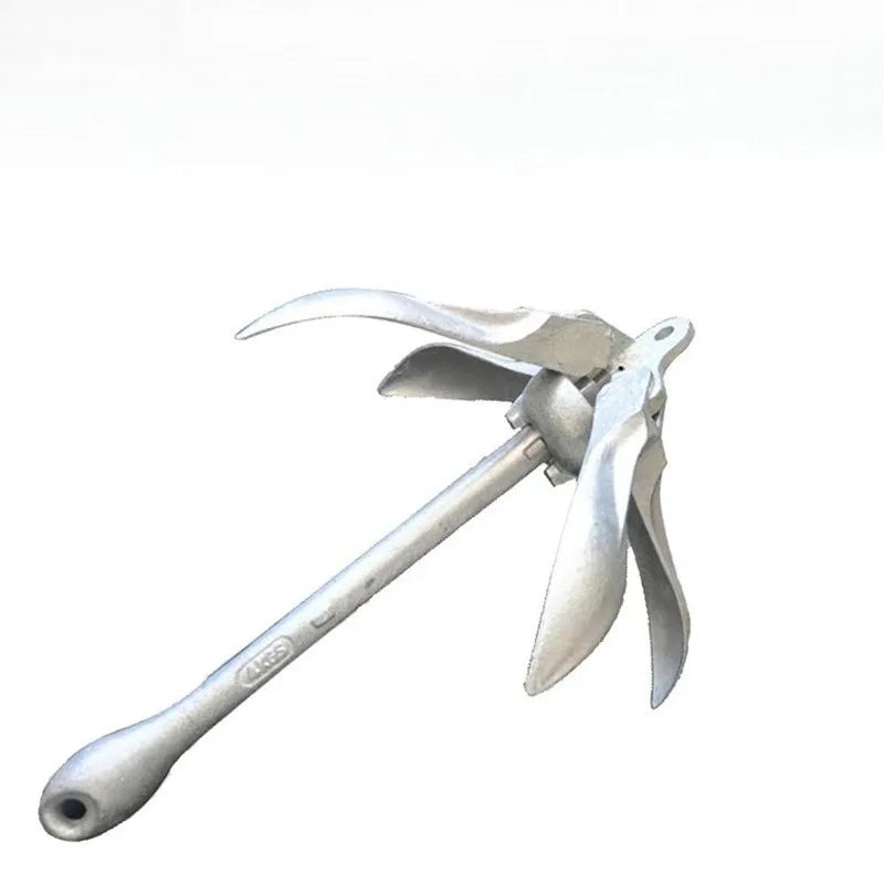 Stainless Steel Folding Grapnel Anchor for Kayak Canoe Boat Raft Portable Marine Fishing Anchor with Buoy Ball Boat Accessories