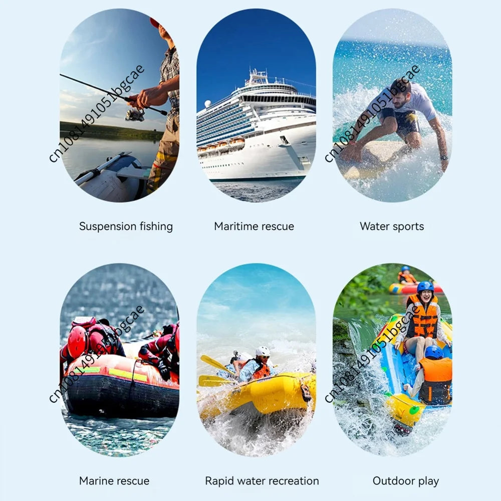 Self-inflatable Life Vests with Reflective Strips & Emergency Whistle Life Jacket Water Sports Vest for Various Water Activities