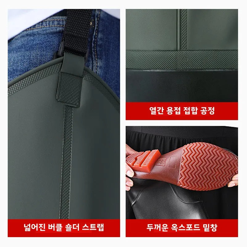 Fishing Pants Waterproof with Shoes Chest Waders Boots Wader Set Thickened Apparel Men Women Clothes Jerseys Waters