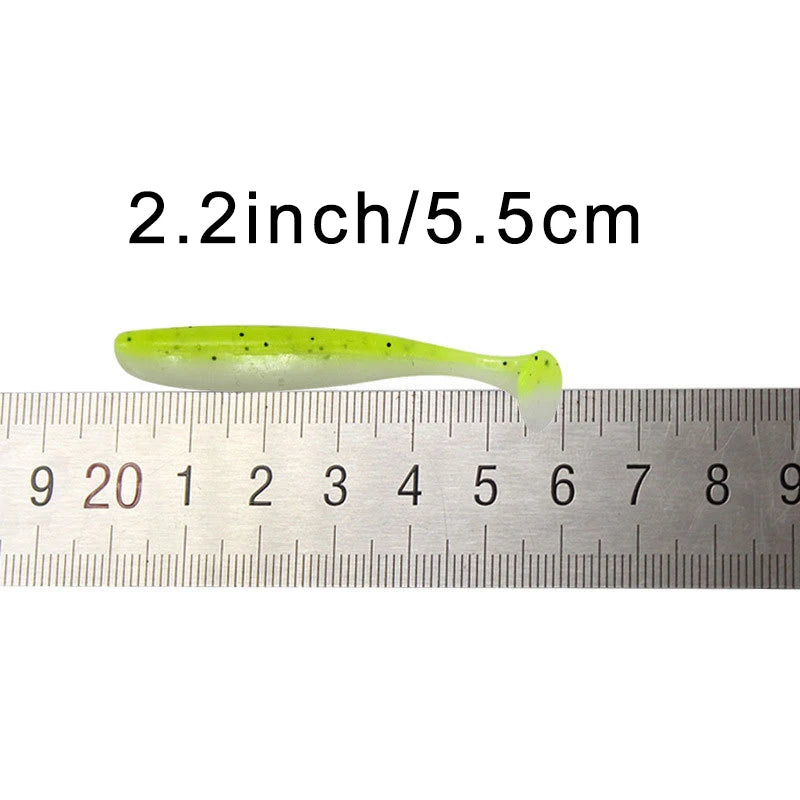 10pcs Soft Fishing Lures for Bass, Soft Paddle Tail Fishing Swimbaits Lures, Fishing Baits Kit for Fishing Trout Redfish