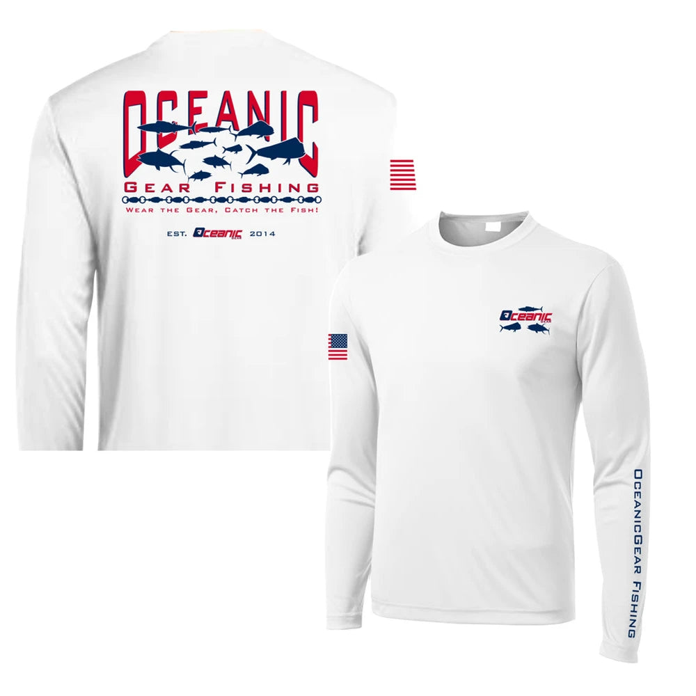 Fishing Tops Wear Sports Clothing Mens Crewneck Shirt Print Fishing Long Sleeve Uv Protection Shirt HOODY PRINT Camisa De Pesca