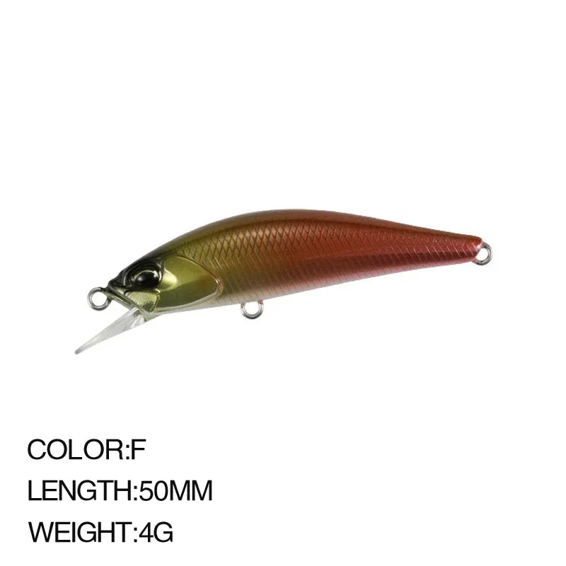 Minnow Fishing Lures Jerkbaits 50mm 4g Trout Lure Bass Mini Sinking Minnow Pesca Spearhead Ryuki River Bait Lure