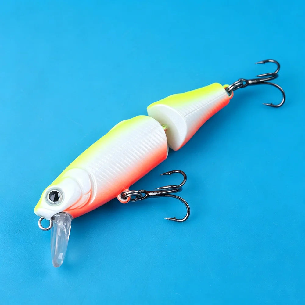 Testar Two Joint 60mm 3.8g Sinking Swimbait Minnow Wobblers Artificial Hard Bait for Pike Bass Trout Fishing Lures