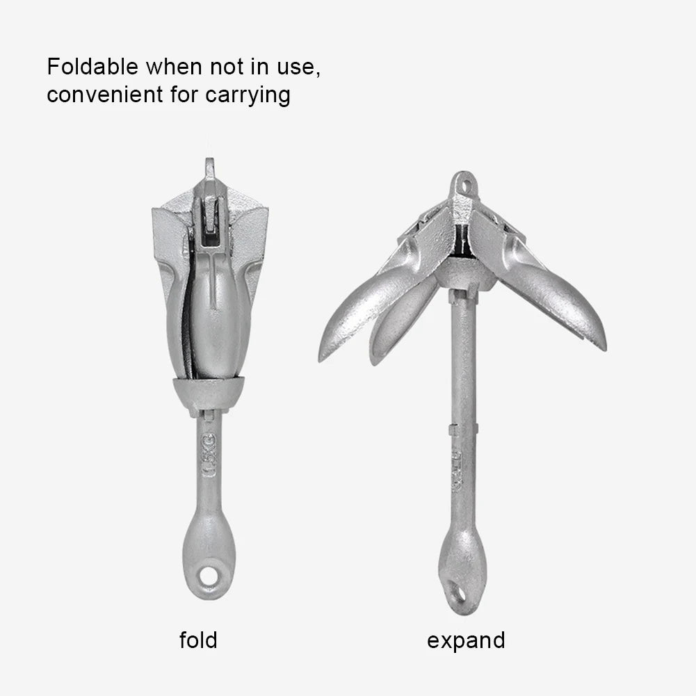 0.7KG 1.5KG Grapnel Anchor with 65ft Marine Rope and Buoy Boat Anchor Kayak Anchor for Kayaks Canoes Paddle Boards Boat Access