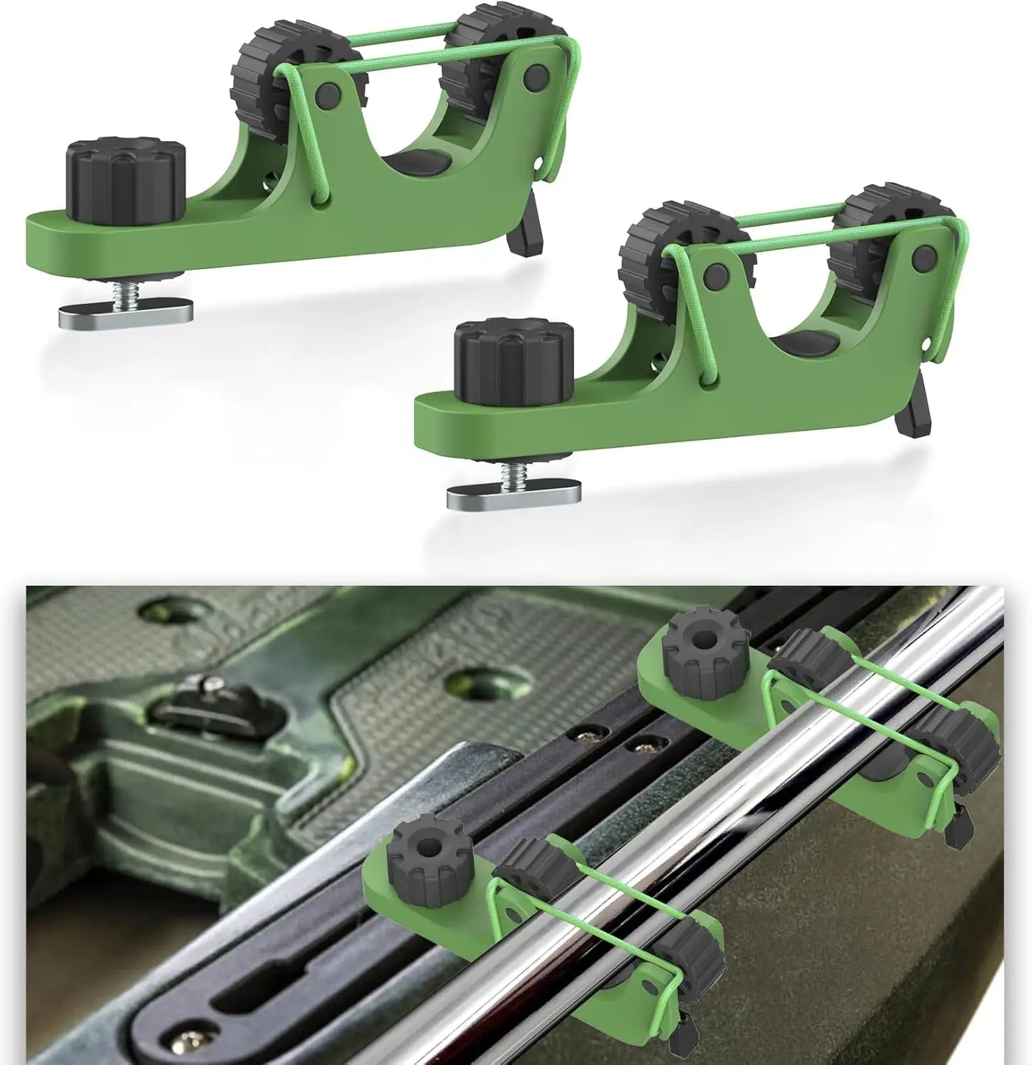 2PCS Kayak Paddle Holders Track Mount Oar Holder Accessories for Standard Paddles and Kayak Fishing
