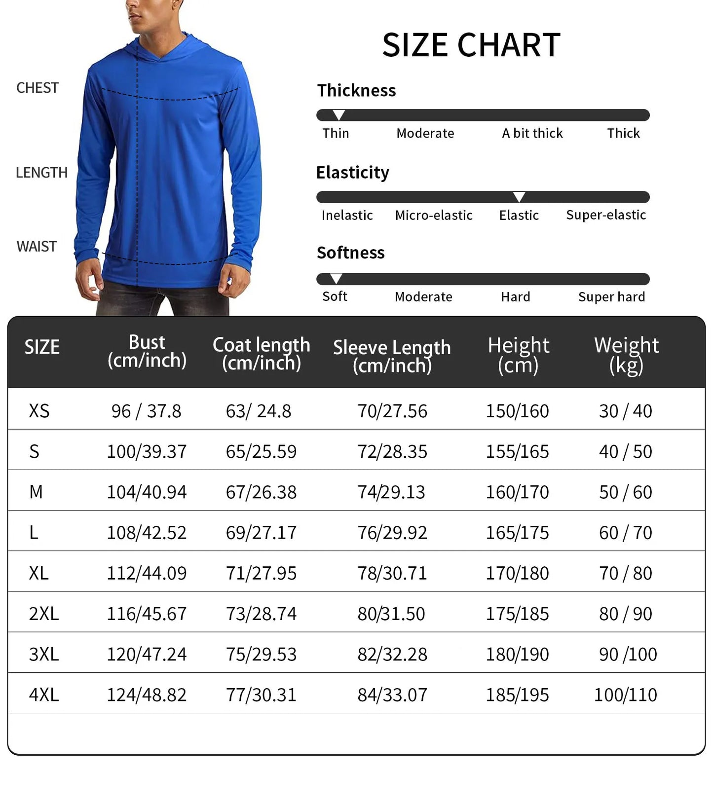Fishing Camouflage Hoodie Men Clothes,Summer Breathable Long Sleeve Fishing Hooded Shirt/UPF 50+Sun Protection Fishing Shirt 4XL